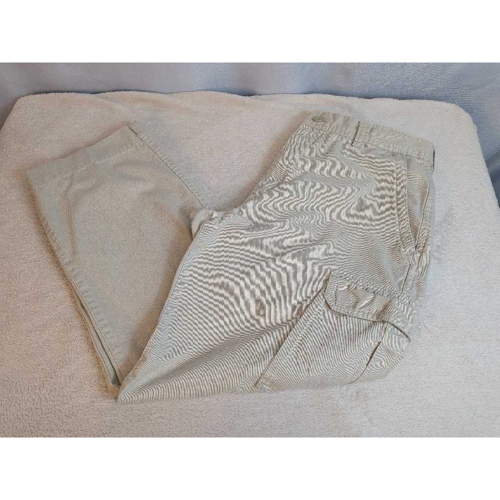Basic Editions Men's Cargo‎ Pants 36W x 30L Khaki Cotton Cargo Pants